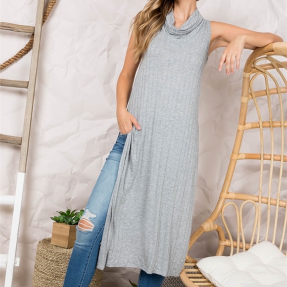 #17 Heathered grey tunic top - Picture 9 of 9